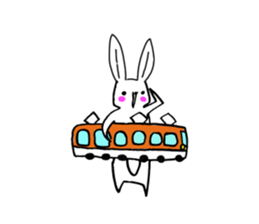 Fun and lovely rabbit us sticker #11400167