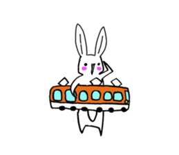 Fun and lovely rabbit us sticker #11400167