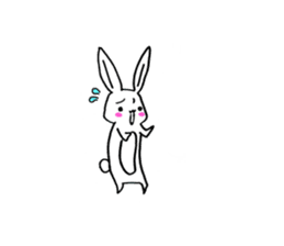 Fun and lovely rabbit us sticker #11400168