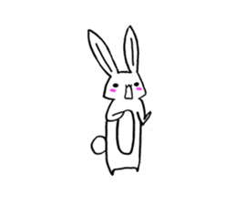 Fun and lovely rabbit us sticker #11400169