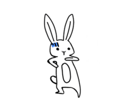 Fun and lovely rabbit us sticker #11400170