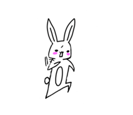 Fun and lovely rabbit us sticker #11400171