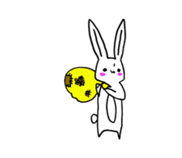 Fun and lovely rabbit us sticker #11400172