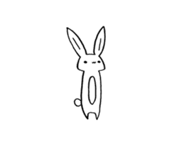 Fun and lovely rabbit us sticker #11400173