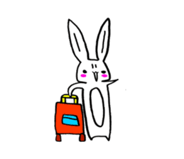 Fun and lovely rabbit us sticker #11400174