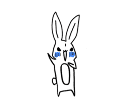 Fun and lovely rabbit us sticker #11400175