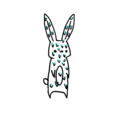 Fun and lovely rabbit us sticker #11400176