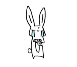 Fun and lovely rabbit us sticker #11400177