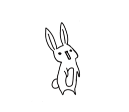 Fun and lovely rabbit us sticker #11400178