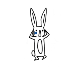 Fun and lovely rabbit us sticker #11400181