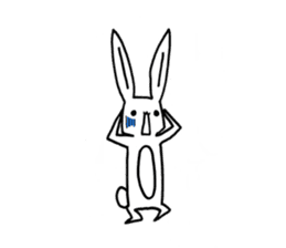 Fun and lovely rabbit us sticker #11400181