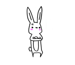 Fun and lovely rabbit us sticker #11400182