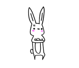 Fun and lovely rabbit us sticker #11400182