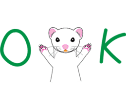 Ferret speaking Hiroshima Language. sticker #11400187