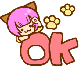 Private life of cat ear Moeko. sticker #11400225
