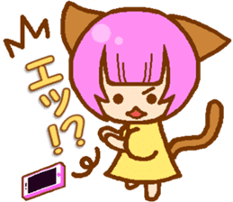Private life of cat ear Moeko. sticker #11400243