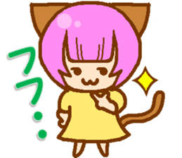 Private life of cat ear Moeko. sticker #11400247