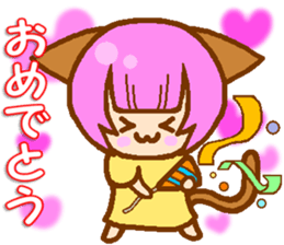Private life of cat ear Moeko. sticker #11400254
