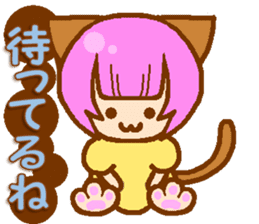 Private life of cat ear Moeko. sticker #11400259