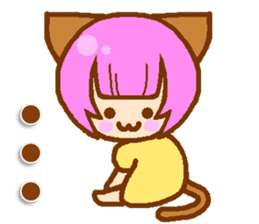 Private life of cat ear Moeko. sticker #11400263