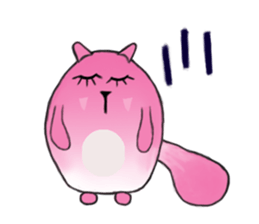 Mischievous Cat In Pink sticker #11400384