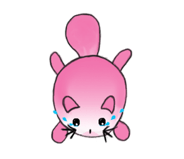 Mischievous Cat In Pink sticker #11400386