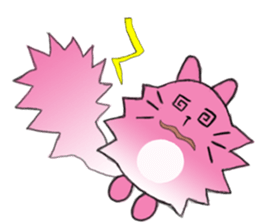 Mischievous Cat In Pink sticker #11400396