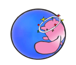 Mischievous Cat In Pink sticker #11400398