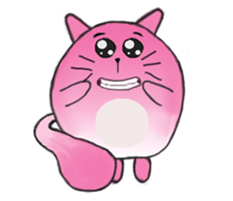 Mischievous Cat In Pink sticker #11400399