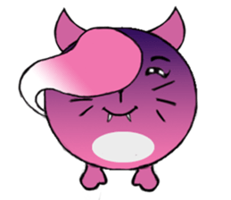 Mischievous Cat In Pink sticker #11400401