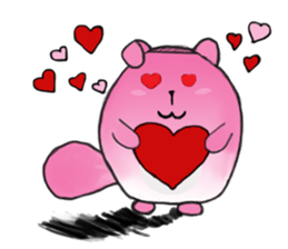 Mischievous Cat In Pink sticker #11400403