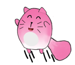 Mischievous Cat In Pink sticker #11400404