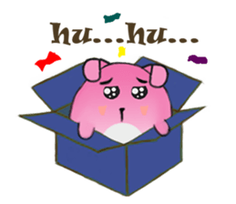 Mischievous Cat In Pink sticker #11400406