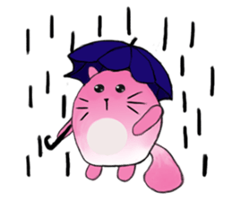 Mischievous Cat In Pink sticker #11400408