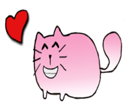 Mischievous Cat In Pink sticker #11400415