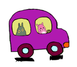 Mischievous Cat In Pink sticker #11400418