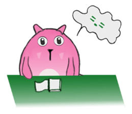 Mischievous Cat In Pink sticker #11400419