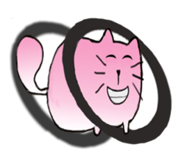 Mischievous Cat In Pink sticker #11400422
