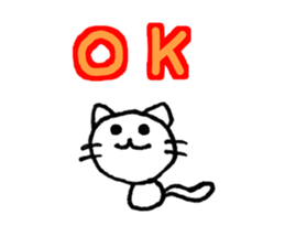 Easy to use! Hand-painted cat sticker #11400704