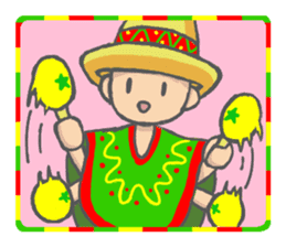 Dancing Maracas boy sticker #11401597