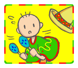 Dancing Maracas boy sticker #11401602