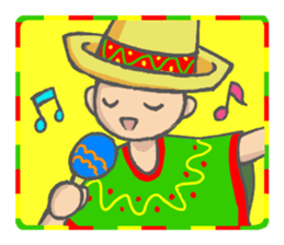 Dancing Maracas boy sticker #11401612