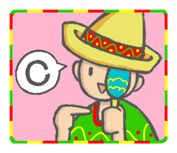 Dancing Maracas boy sticker #11401616