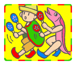 Dancing Maracas boy sticker #11401621