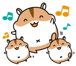 Chubbiness, ham ham.(Djungarian hamster) sticker #11402392