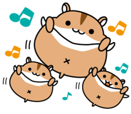 Chubbiness, ham ham.(Djungarian hamster) sticker #11402393