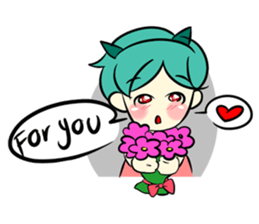 Lovely Bulu-boy and Piku-girl sticker #11402950