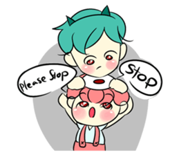 Lovely Bulu-boy and Piku-girl sticker #11402964