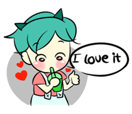Lovely Bulu-boy and Piku-girl sticker #11402966