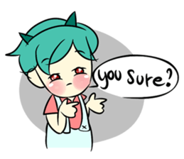 Lovely Bulu-boy and Piku-girl sticker #11402981